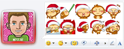 Animated Monkey Christmas Emoticons