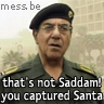 saddam santa christmas display picture