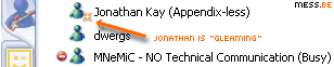 gleaming gleam msn spaces update contact list icon