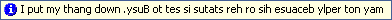 status message reverse